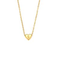 Fashion Heart Stainless Steel Plating Gold Plated Necklace sku image 3