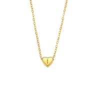 Fashion Heart Stainless Steel Plating Gold Plated Necklace sku image 11