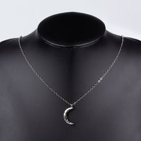 Fashion Simple Crescent Shape Pendant Clavicle Chain Necklace  Female sku image 1