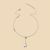 Fashion Simple Five-pointed Star Pendant  Clavicle Chain Necklace Female main image 3