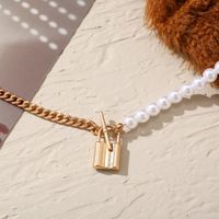 Neue Stil Goldene Künstliche Perle Legierung Anhänger Halskette main image 5