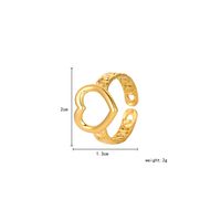 New Style Hollow Heart Shape Titanium Steel Ring main image 2
