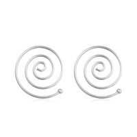 Mode Nouveau Style Géométrique Spirale Creux Alliage Boucles D'oreilles main image 2