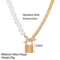 Neue Stil Goldene Künstliche Perle Legierung Anhänger Halskette main image 2