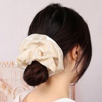 Summer Simple Style Solid Color Inlaid Rhinestone Hair Scrunchies main image 1