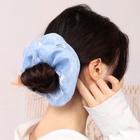 Summer Simple Style Solid Color Inlaid Rhinestone Hair Scrunchies main image 2