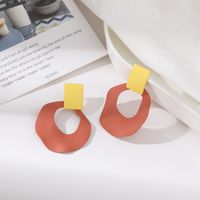 Einfarbig Personalisierte Spirale Übertrieben Ohrringe main image 1