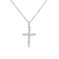 Micro Intarsien Zirkon Kreuz Anhänger Kupfer Halskette Religiöse Ornament sku image 8