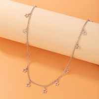 Simple Single-layer Star Pendant Stitching Chain Geometric Alloy Necklace Wholesale main image 5