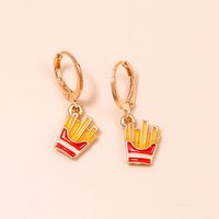 Modern Style French Fries Alloy No Inlaid Drop Earrings sku image 1