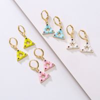Fashion Triangle Pendant Geometric Women's New Copper Plating 18k Gold Drop Oil Earrings main image 1