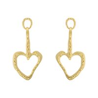 New Fashion Simple Irregular Heart Pendant Metal Earrings main image 4