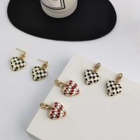 Simple New Style Heart Contrast Color  Earrings main image 1