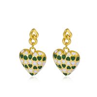 Simple New Style Heart Contrast Color  Earrings sku image 1