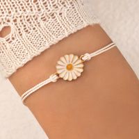 Simple Handmade Chrysanthemum Sun Flower Woven Bracelet Nhgy130592 sku image 1