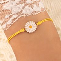 Simple Handmade Chrysanthemum Sun Flower Woven Bracelet Nhgy130592 sku image 3