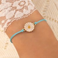 Simple Handmade Chrysanthemum Sun Flower Woven Bracelet Nhgy130592 sku image 2