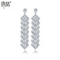 Jinse Ivre Boucles D'oreilles Aaa Zircon Super Flash Européen Et Américain Mariée Dîner Goutte Boucle D'oreille Usine En Gros Cadeau sku image 3