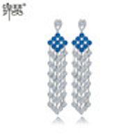 Jinse Ivre Boucles D'oreilles Aaa Zircon Super Flash Européen Et Américain Mariée Dîner Goutte Boucle D'oreille Usine En Gros Cadeau sku image 4