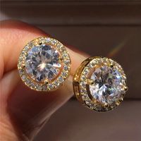 Aretes De Circonita Con Diamantes De Imitación De Adorno De Purpurina Popular De Moda sku image 3