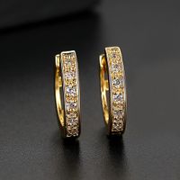 Womens Other Copper-inlaid Zircon-plated Platinum Delicate Round Earrings  Tm190423118870 sku image 3