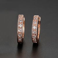 Womens Other Copper-inlaid Zircon-plated Platinum Delicate Round Earrings  Tm190423118870 sku image 2