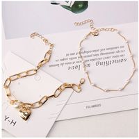 Fashion Sweet Heart Alloy Inlaid Pearls Artificial Pearls Women's Bracelets main image 3