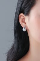 Fashion Crown Alloy Artificial Rhinestones Earrings sku image 1