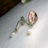 Wholesale Jewelry 1 Pair Vintage Style Symbol Imitation Pearl Alloy No Inlaid Earrings main image 4