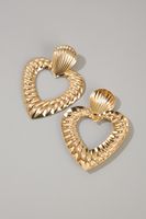 Retro Heart Shape Alloy No Inlaid Earrings main image 3