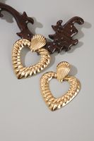 Retro Heart Shape Alloy No Inlaid Earrings main image 2