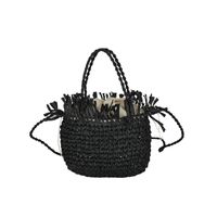 Fashion One Shoulder Hand-woven Small Size Shopping Basket Bag 22*18 * 12cm sku image 2