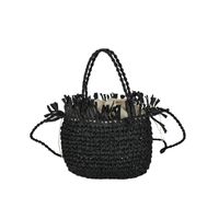 Mode Eine Schulter Hand-woven Kleine Größe Warenkorb Tasche 22*18*12cm sku image 2