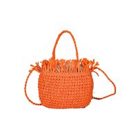 Fashion One Shoulder Hand-woven Small Size Shopping Basket Bag 22*18 * 12cm sku image 3