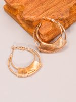 Retro Geometric Alloy Plating Hollow Out Earrings main image 2
