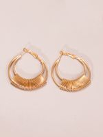 Retro Geometric Alloy Plating Hollow Out Earrings main image 1