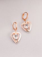 Elegant Heart Shape Alloy Artificial Rhinestones Earrings main image 2