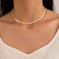 Fashion Ornament Alloy Geometric Simple Gold Multi-layer Necklace sku image 1