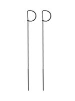 Simple Black D-shaped Chain Tassels Alloy Drop Earrings main image 5