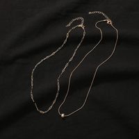 Fashion New Oval Bead Zircon Pendant Jewelry Geometric Copper Necklace main image 6