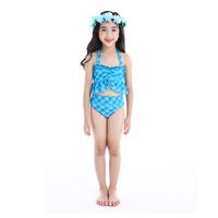 Mermaid Swimsuit Split New Girls' Fish Tail Swimsuit Children's Bikini Three-piece Swimming Suit main image 6