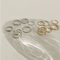 New Simple Fashion Open Copper Ring Seven-piece Knuckle Set main image 3
