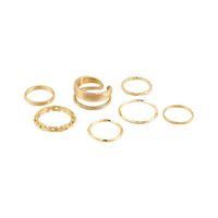 New Simple Fashion Open Copper Ring Seven-piece Knuckle Set sku image 2