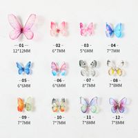 Fashion New Acrylic Butterfly Shaped Ornament Three-dimensional Handmade Nail Decoration main image 3