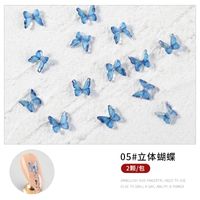 Fashion New Acrylic Butterfly Shaped Ornament Three-dimensional Handmade Nail Decoration sku image 5