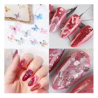 Fashion New Acrylic Butterfly Shaped Ornament Three-dimensional Handmade Nail Decoration main image 4