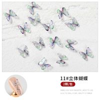 Fashion New Acrylic Butterfly Shaped Ornament Three-dimensional Handmade Nail Decoration sku image 11