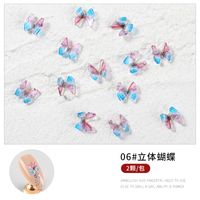 Fashion New Acrylic Butterfly Shaped Ornament Three-dimensional Handmade Nail Decoration sku image 6