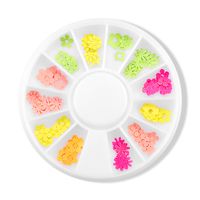New Nail Art Flower Fluorescent Color Stickers 12 Grids Mixed Nail Ornament sku image 3