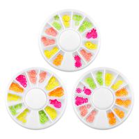 New Nail Art Flower Fluorescent Color Stickers 12 Grids Mixed Nail Ornament main image 2